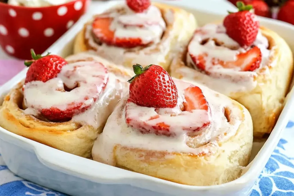 Strawberry Cheesecake Cinnamon Rolls Recipe